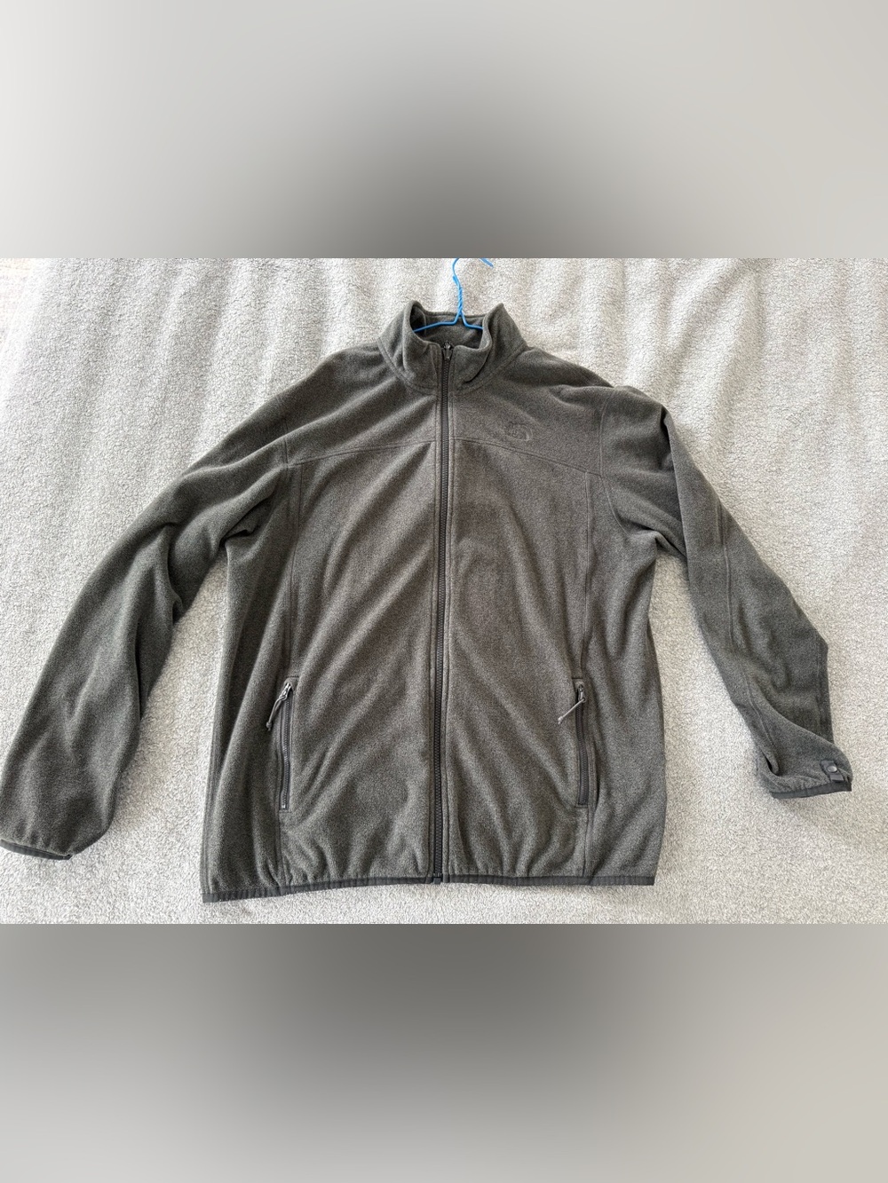 The North Face Men's Full-Zip Lightweight Fleece Jacket - Charcoal